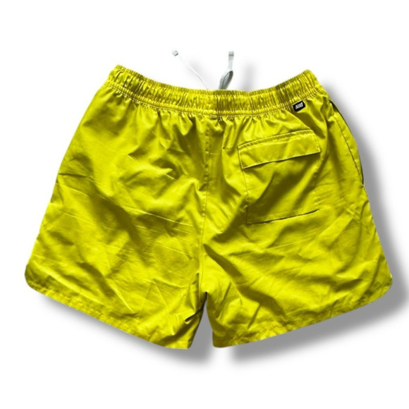 Nike Lined Athletic Elastic Drawstring Shorts 6" Inseam Highlighter Yellow Large - Picture 3 of 6